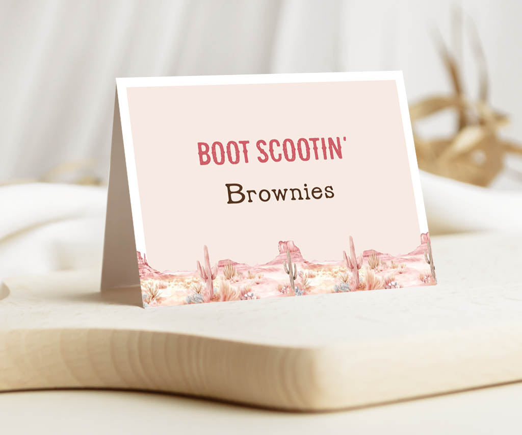 Cowgirl Birthday Food Labels & Tent Cards | Editable Templates