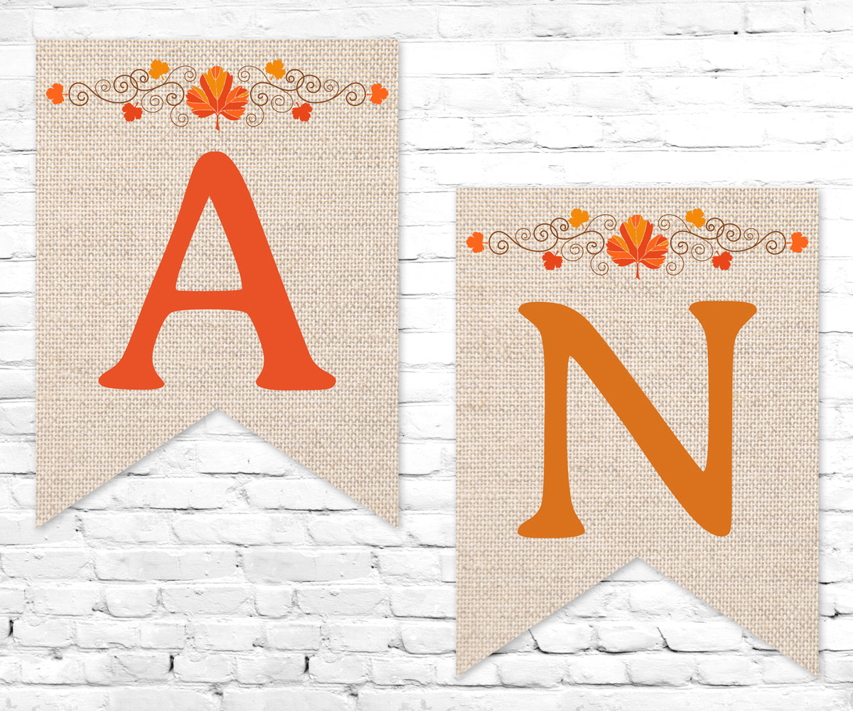 Thankful Printable Banner, Instant Download Digital Banner