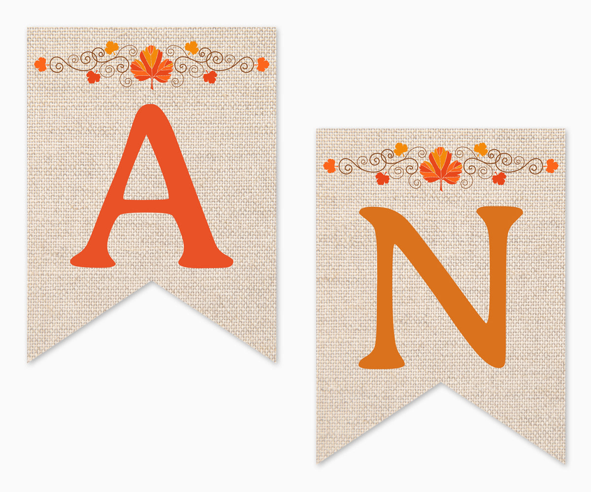 Give Thanks Printable Banner, Instant Download Digital Banner