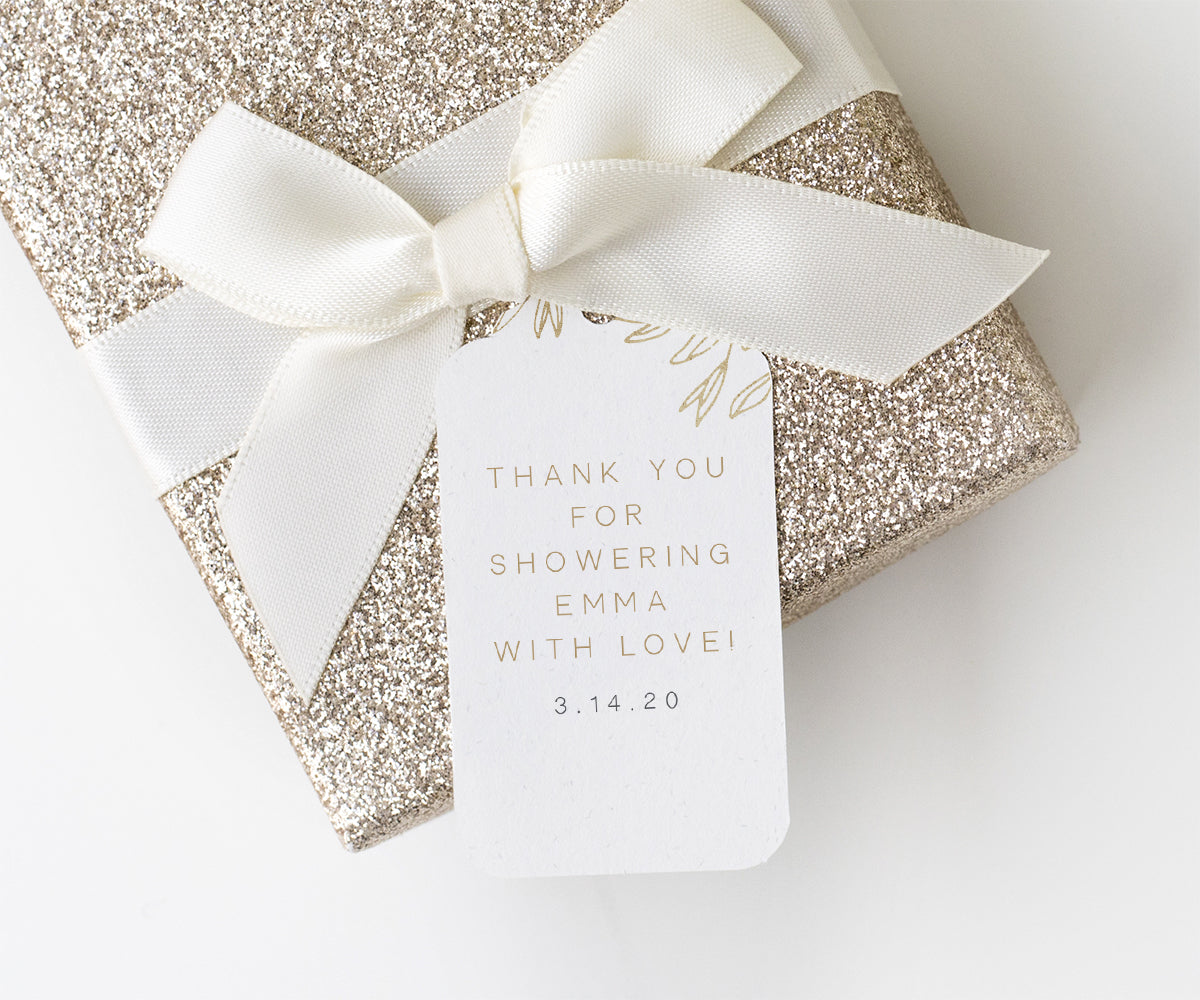vertical modern minimalist favor tags