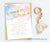 Pink and blue smoke with gold confetti, gender reveal invitation template from Artful Life Designs