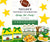 Football birthday party printables, decorations, welcome sign with food and favor tags in green and gold.