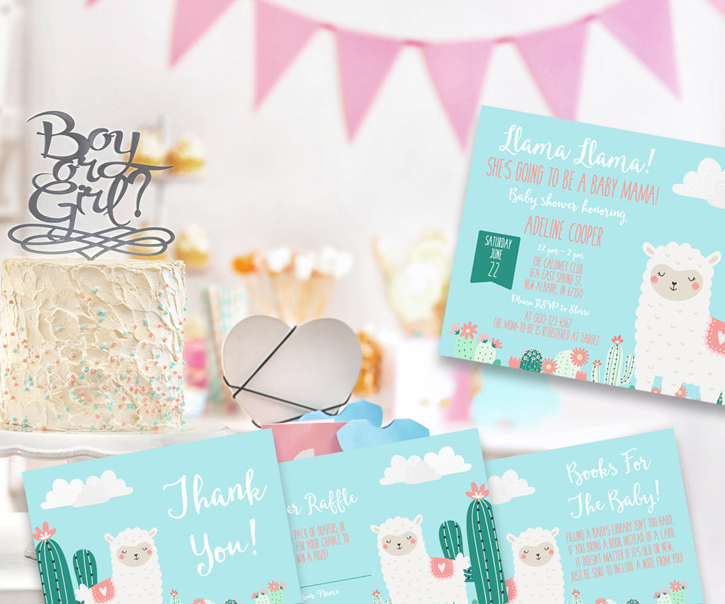 Baby shower and gender reveal collections from Artful Life Designs