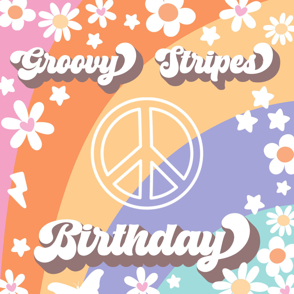 Groovy Birthday Party | Templates & Printables | Retro Birthday Decor