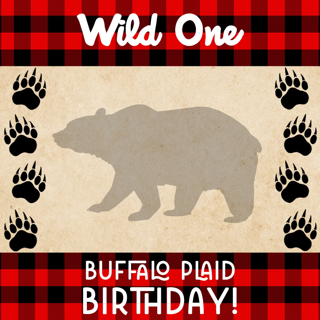 Wild ONE Buffalo Plaid Birthday | Templates & Printables