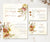 Autumn floral wedding invitation, RSVP Card, Details Card.