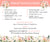 List of items in Baby in Bloom baby shower essentials bundle with invitation, signs, cards, games, and floral accents.