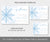 Blue snowflake winter baby shower welcome sign template in 3 sizes.