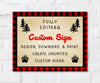 lumberjack buffalo plaid 10 x 8 inch landscape custom sign