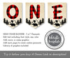 lumberjack buffalo plaid one year highchair first birthday banner editable template.