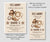 Cowboy birthday party invite and evite editable templates with Yee Haw and vintage style western graphics, cowboy boots, hat, lasso and horseshoe.