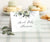 Dessert table food tent card with delicate greenery for a elegant baby shower.