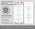 4 x 9" double sided pink yellow and white floral wedding program template.