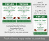 Download options for digital football birthday invitation, two per sheet or single.