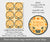 Download options for round Halloween favor tag with a cauldron and black cats.