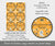 Download options for round Halloween favor tag with friendly ghost, bones & skulls.