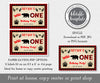 paper saving option lumberjack buffalo plaid wild one birthday gable treat box label