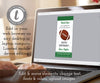 Edit online first birthday rectangular football favor tag template.