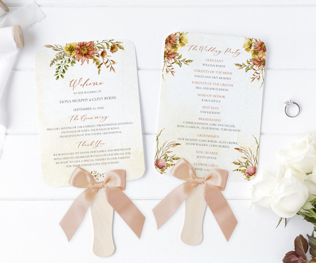 Wedding program fan template 60 photos - Astyledwedding.com