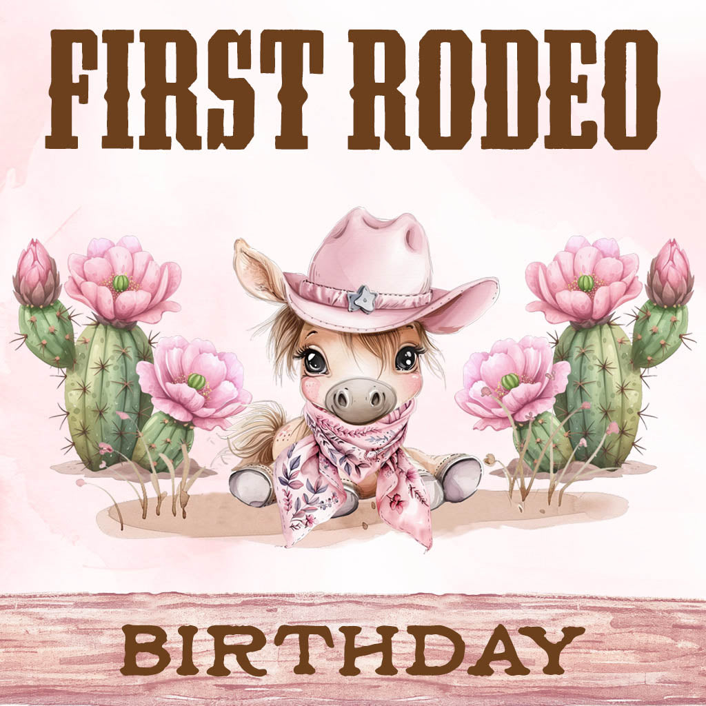First rodeo cowgirl birthday collection of templates and printables.