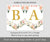 Floral baby shower pennant banner download option of 2 per sheet.