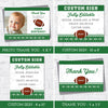 Football 1st birthday printables templates, thank you cards and signs.