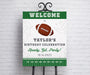 Ready Set Party Football birthday welcome sign.