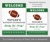 16 x 20" and 18 x 24" football birthday party welcome signs.
