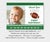 5 x 7 inch football first year birthday photo thank you card editable template.