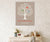 Decorative wall art of grandma & grandpa's blessings family tree with birds displayed on a brick wall.