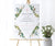 Botanical greenery baptism welcome sign on easel.