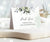 Greenery wedding or shower folded buffet food cards.