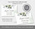Greenery wedding or shower flat and folded buffet food card templates.