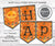 Happy Halloween instant download banner with skull, witchy cat, spiders, moon & stars.