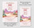 How the west was ONE girl's first rodeo birthday invitation and smart phone evite with pink western landscape, editable templates.