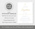 Modern minimalist baptism invitation template with gold and navy blue text.