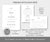 Modern wedding invitation, rsvp & details card editable templates.