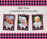 pink buffalo plaid wild one first year photo banner