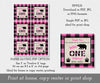pink plaid round and square wild one 1st birthday favor tag template paper saving download option