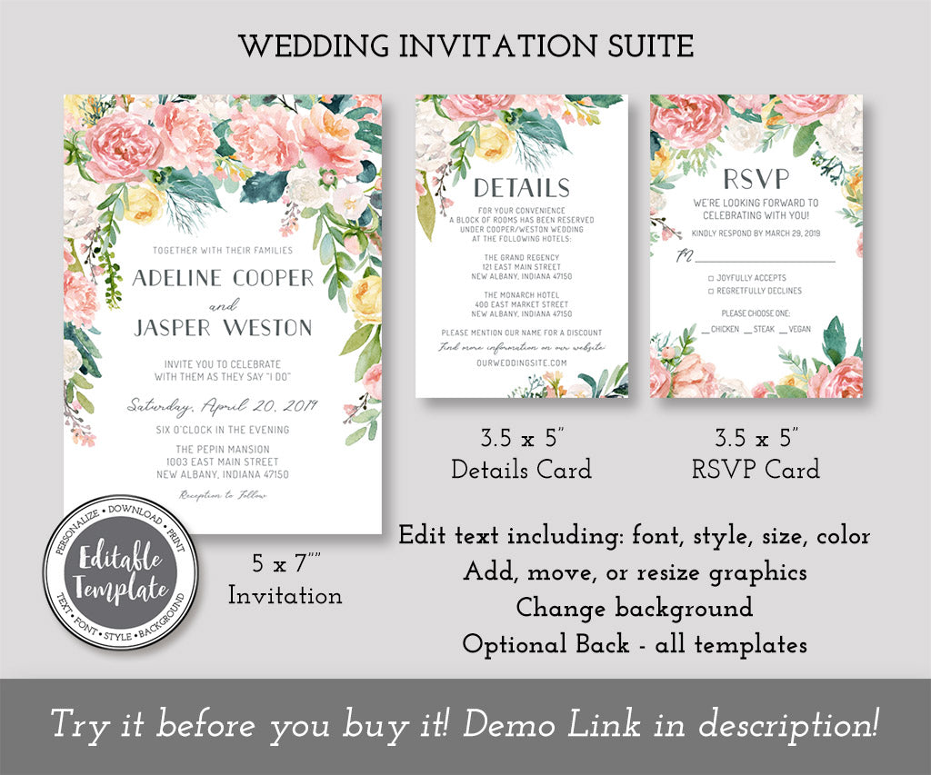 Details on back of wedding invitation | Beachweddingtips.com