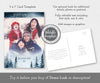 Snowy forest Christmas Card with family photo editable template.