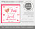 Square valentine treat gift tag template, A little treat for someone so sweet.