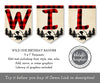 lumberjack buffalo plaid wild one birthday banner template