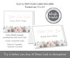 Winter holiday, wedding or shower flat and folded buffet food card templates.