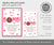 Valentine Youre the bomb, rectangle chocolate bomb instructions gift tag templates with pink hearts.