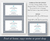 Nautical Baby Shower invitation editable template