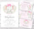 Elephant baby shower invitation set of templates, books for baby, diaper raffle and thank you card templates