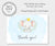 Boy elephant baby shower thank you card editable template.