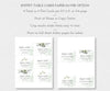 Greenery baby shower buffet food label shower multiples on a single 8.5 x 11" page to save paper for printing