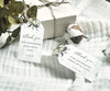Greenery baby shower favor tags, landscape and portrait
